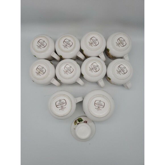 Berredin Noritake Progression China  Japan Coffee Set 8 Cups, Cream & Sugar NICE - Picture 12 of 12